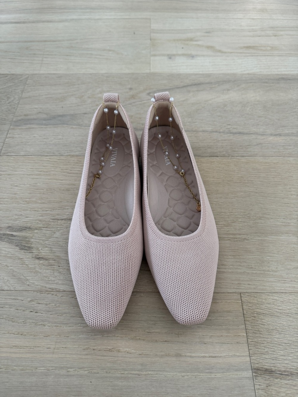 VIVAIA Mini Square-Toe Flats (Kathleen) - Blush Pink - Picture 2 of 7